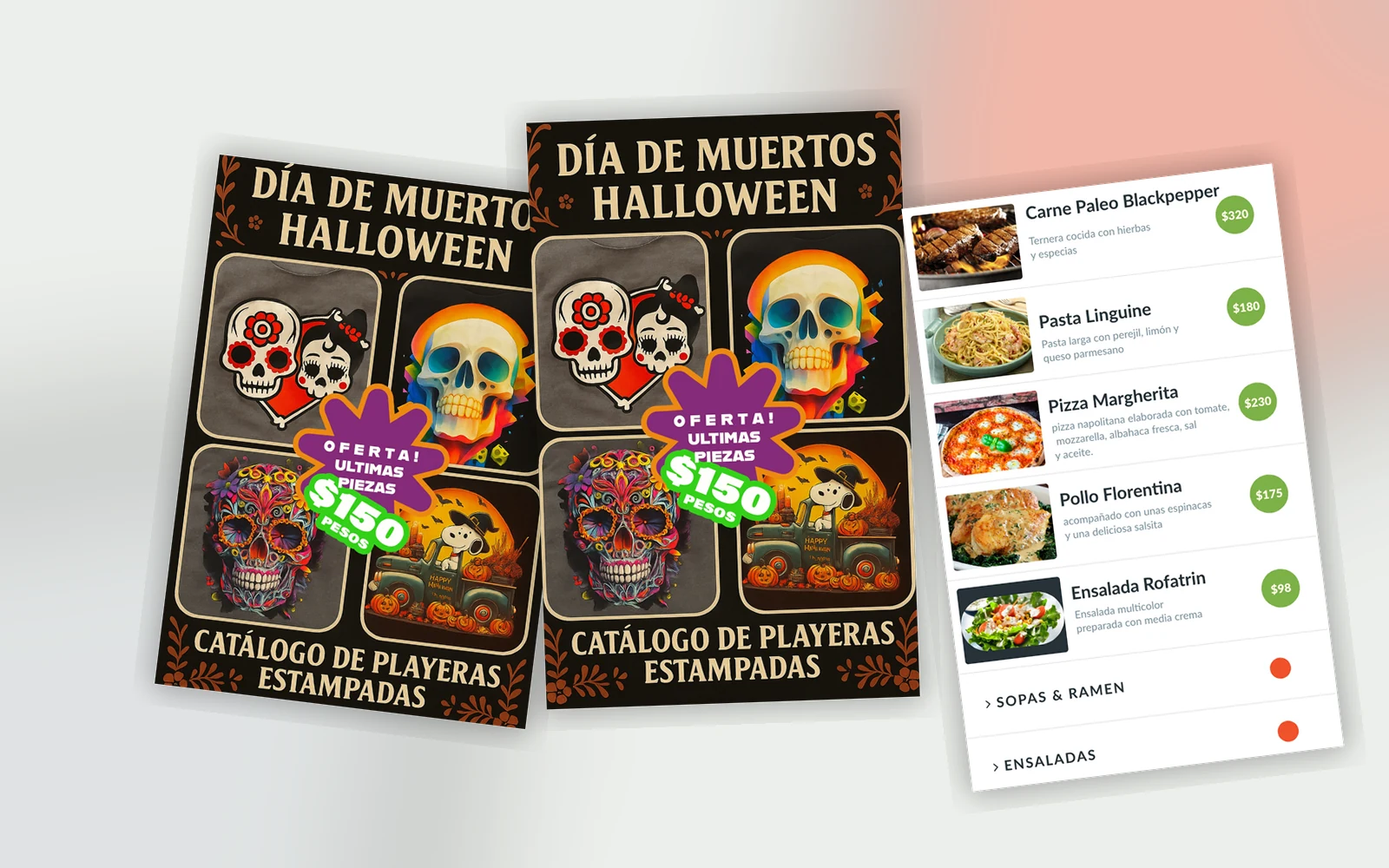 Ejemplos de catálogos y menús