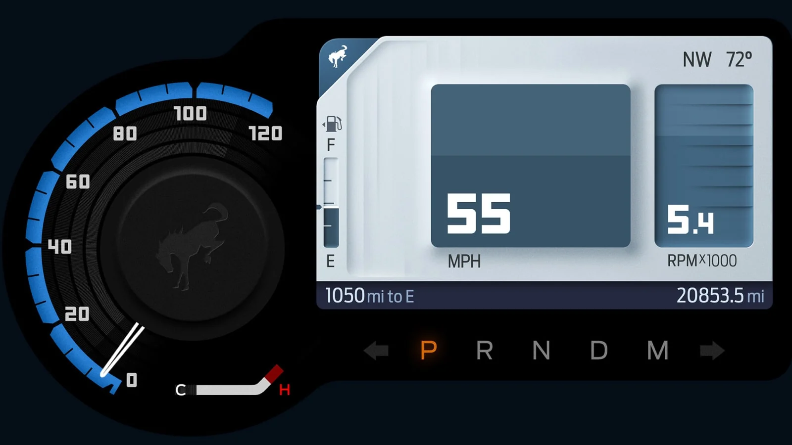 Detalle de HMI automotriz
