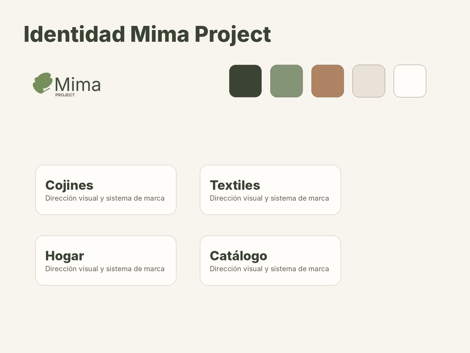 Sistema visual de Mima Project