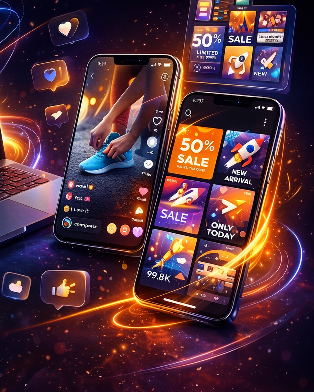 Aplicación de motion design en pantallas móviles