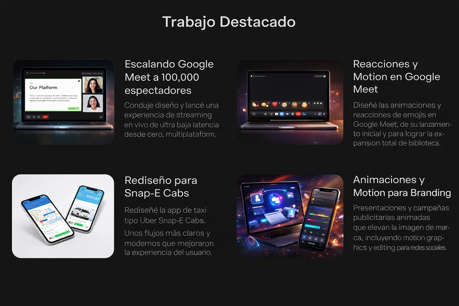 Interfaces claras para productos complejos.